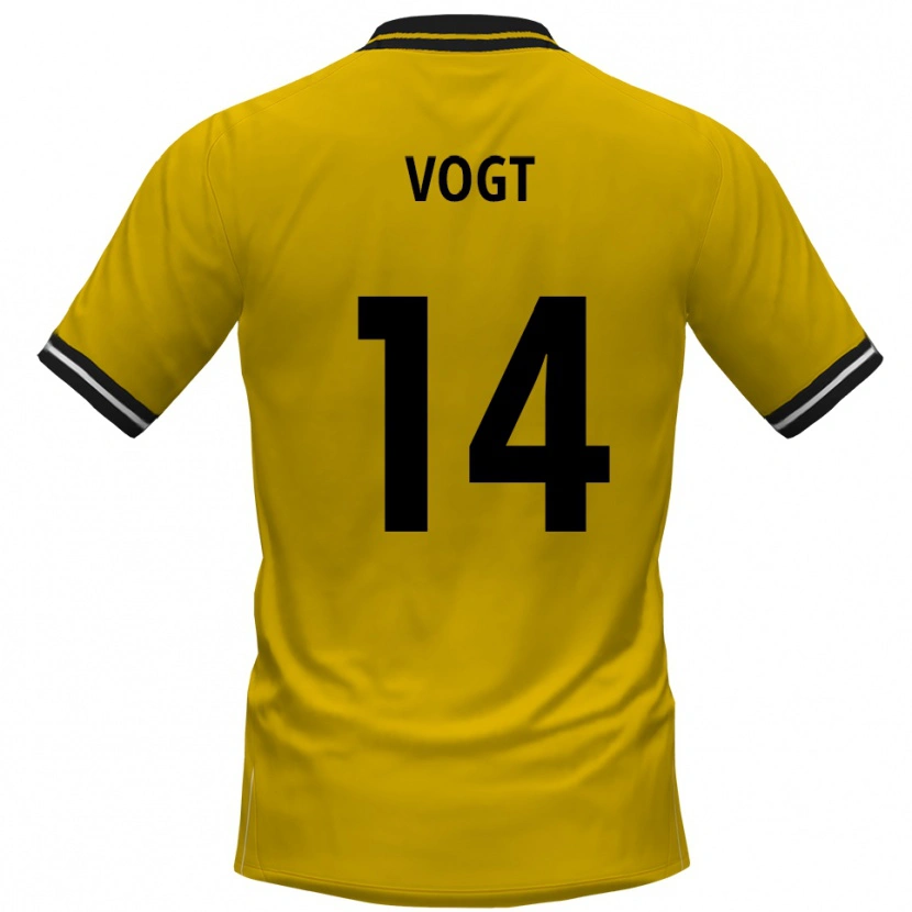 Danxen Niño Camiseta Louis Vogt #14 Amarillo Negro 1ª Equipación 2025/26 La Camisa México