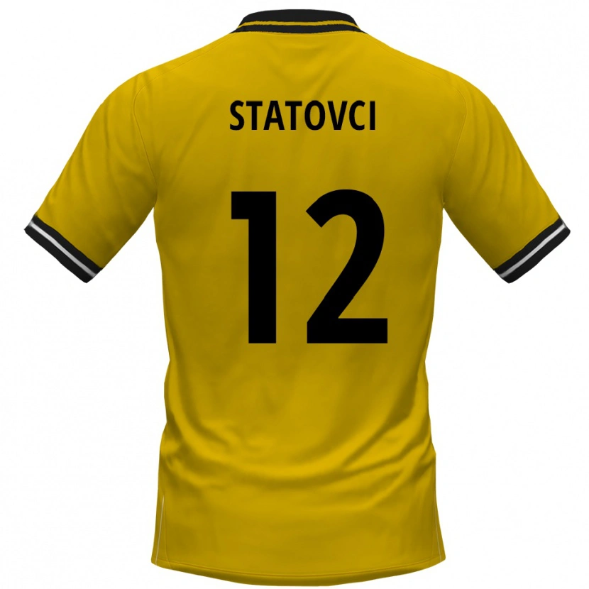 Danxen Niño Camiseta Bajram Statovci #12 Amarillo Negro 1ª Equipación 2025/26 La Camisa México