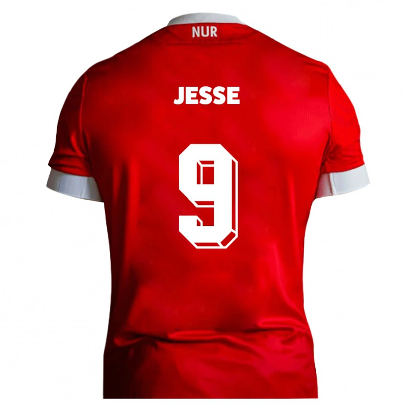 Danxen Niño Camiseta Lennard Jesse #9 Rojo Blanco 1ª Equipación 2025/26 La Camisa México