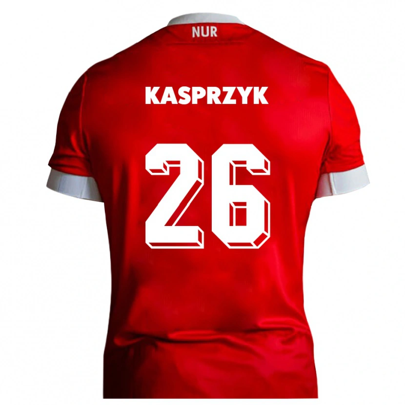 Danxen Niño Camiseta Nicolas Kasprzyk #26 Rojo Blanco 1ª Equipación 2025/26 La Camisa México