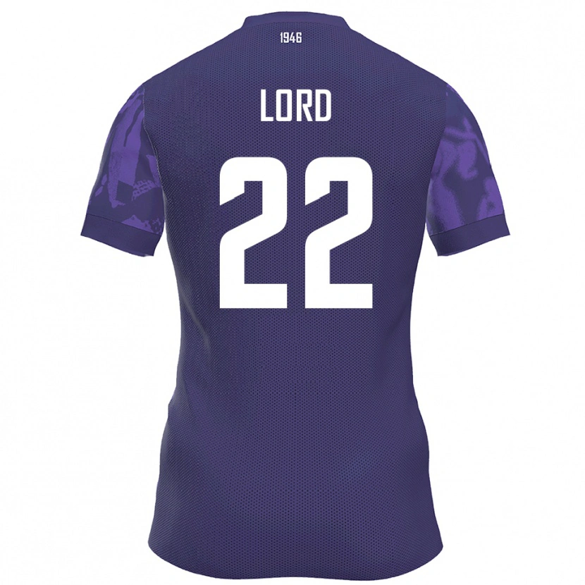 Danxen Niño Camiseta Louis Lord #22 Púrpura Blanco 1ª Equipación 2025/26 La Camisa México