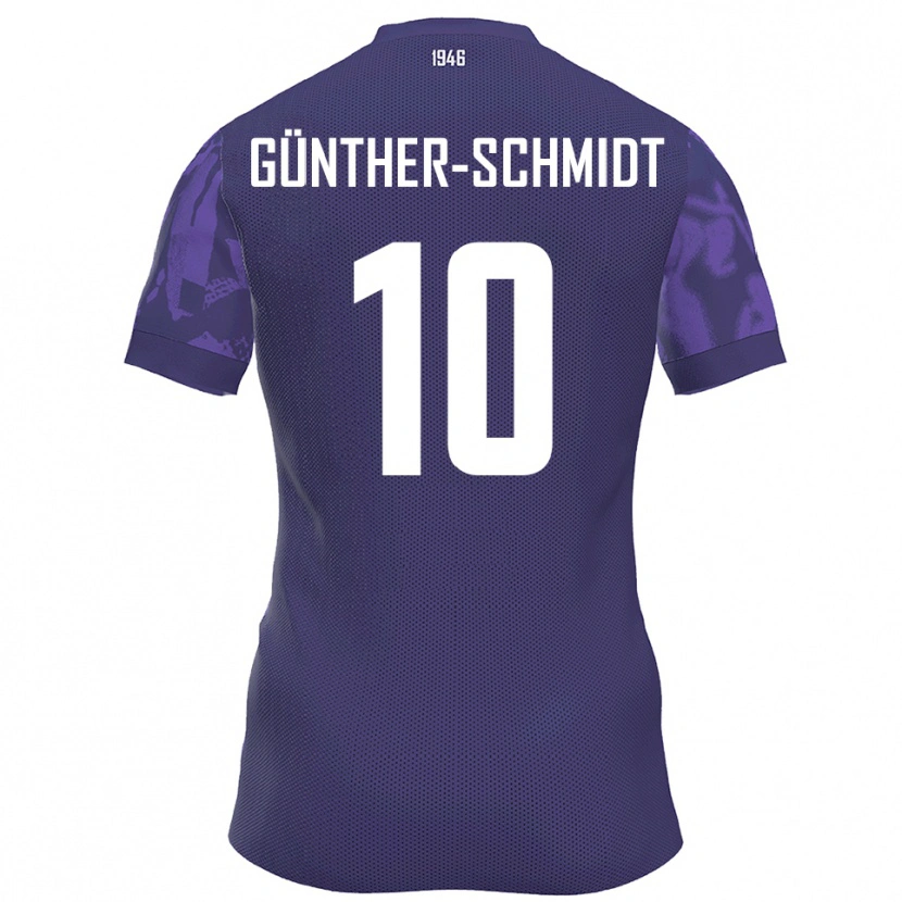 Danxen Niño Camiseta Julian Günther-Schmidt #10 Púrpura Blanco 1ª Equipación 2025/26 La Camisa México