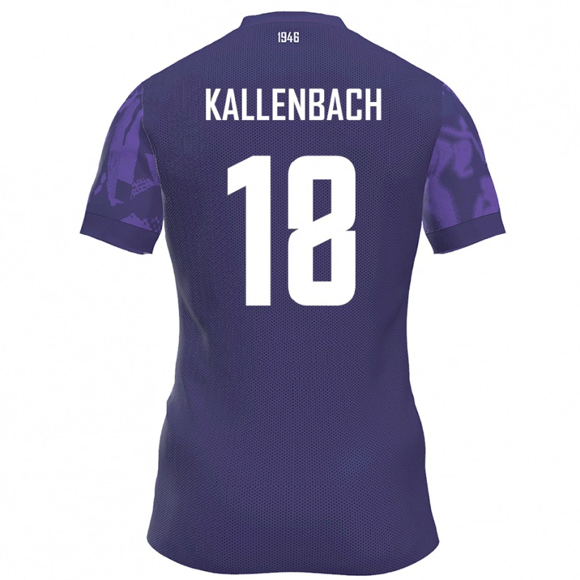 Danxen Niño Camiseta William Kallenbach #18 Púrpura Blanco 1ª Equipación 2025/26 La Camisa México