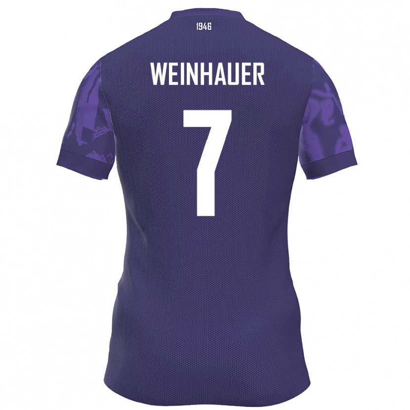 Danxen Niño Camiseta Erik Weinhauer #7 Púrpura Blanco 1ª Equipación 2025/26 La Camisa México