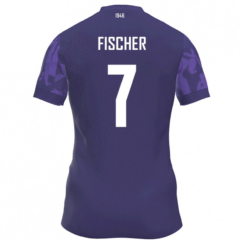 Danxen Niño Camiseta Franz Fischer #7 Púrpura Blanco 1ª Equipación 2025/26 La Camisa México