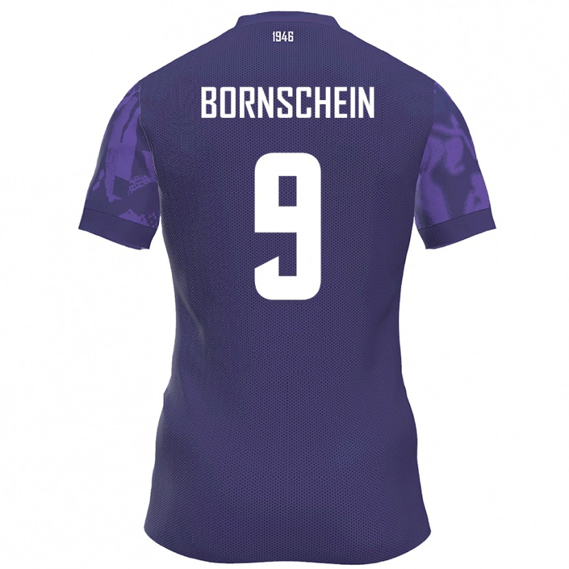 Danxen Niño Camiseta Ricky Bornschein #9 Púrpura Blanco 1ª Equipación 2025/26 La Camisa México