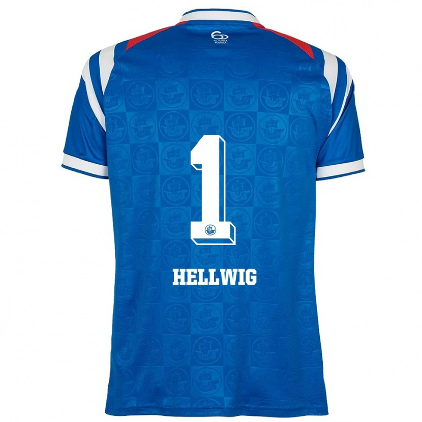 Danxen Niño Camiseta Merle Hellwig #1 Azul Blanco Rojo 1ª Equipación 2025/26 La Camisa México