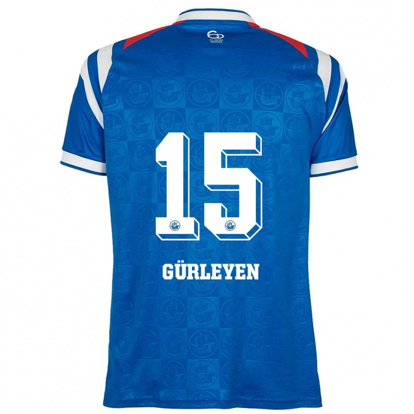 Danxen Niño Camiseta Ahmet Gürleyen #15 Azul Blanco Rojo 1ª Equipación 2025/26 La Camisa México