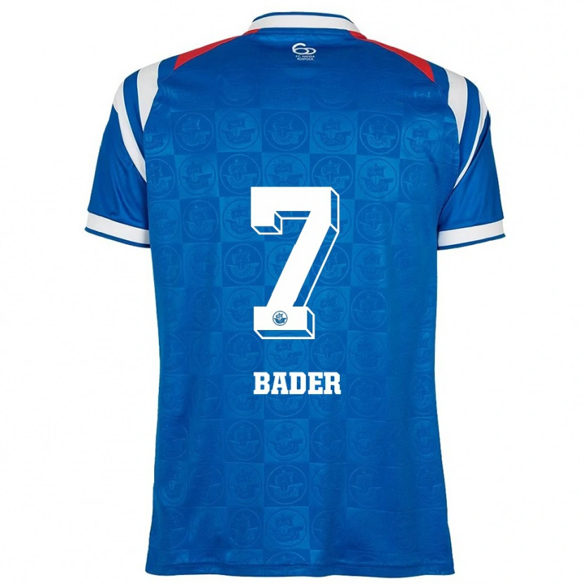 Danxen Niño Camiseta Tom Bader #7 Azul Blanco Rojo 1ª Equipación 2025/26 La Camisa México