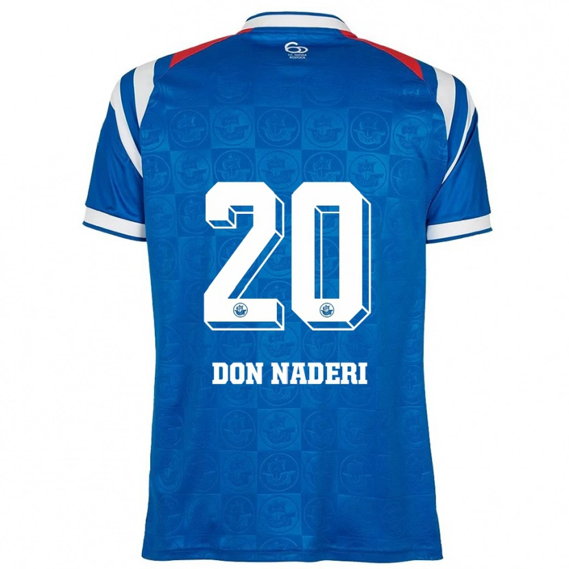 Danxen Niño Camiseta Ryan Naderi #20 Azul Blanco Rojo 1ª Equipación 2025/26 La Camisa México