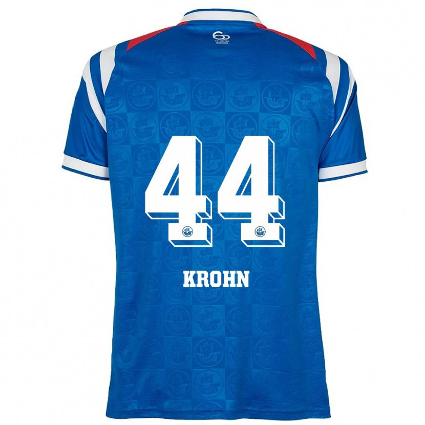 Danxen Niño Camiseta Tim Krohn #44 Azul Blanco Rojo 1ª Equipación 2025/26 La Camisa México