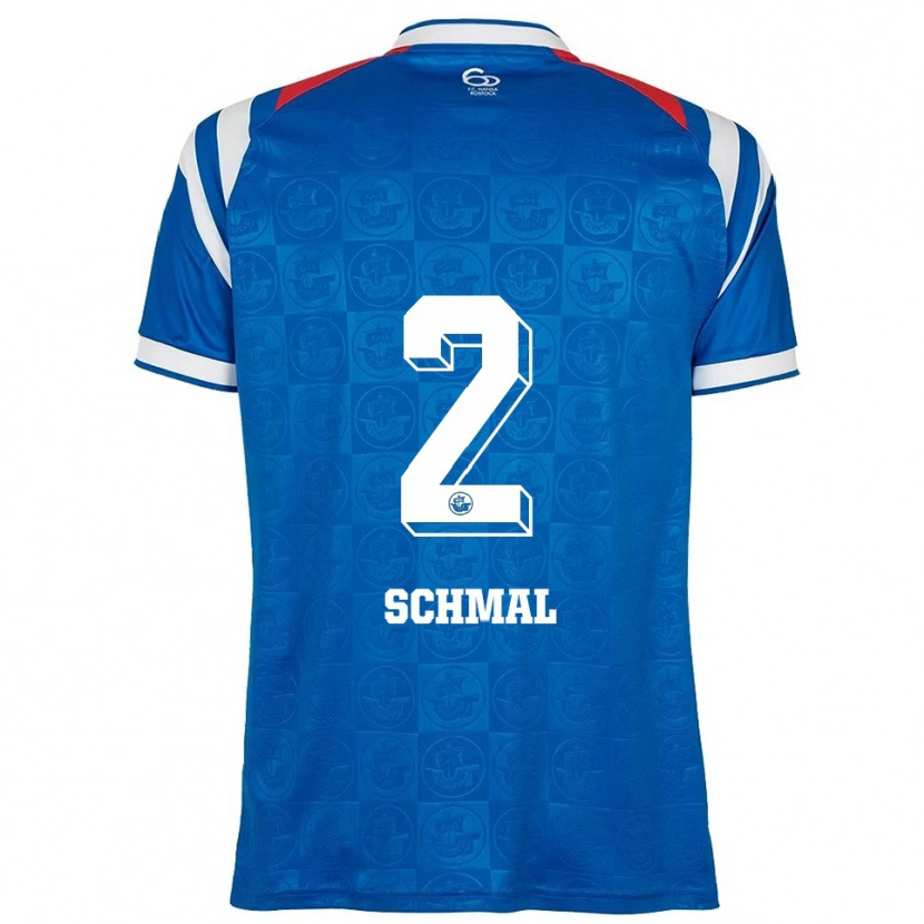 Danxen Niño Camiseta Tim Schmal #2 Azul Blanco Rojo 1ª Equipación 2025/26 La Camisa México