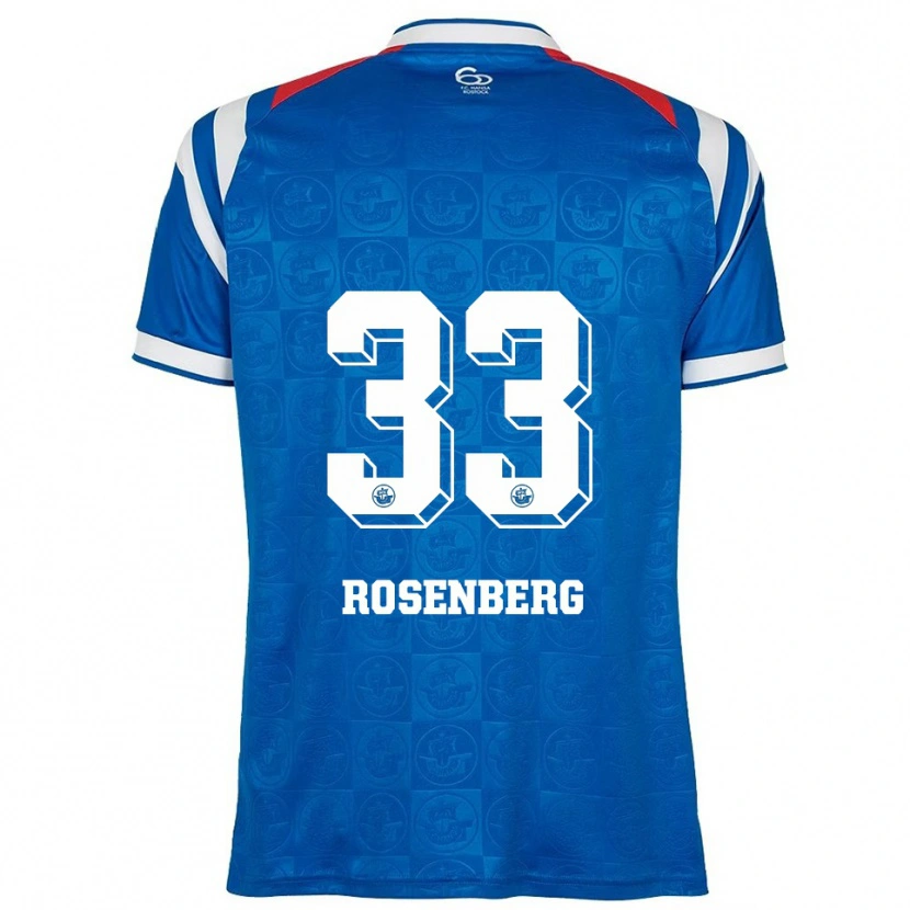 Danxen Niño Camiseta Moritz Rosenberg #33 Azul Blanco Rojo 1ª Equipación 2025/26 La Camisa México