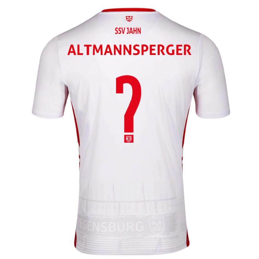 Danxen Niño Camiseta Felix Altmannsperger #0 Blanco Rojo 1ª Equipación 2025/26 La Camisa México
