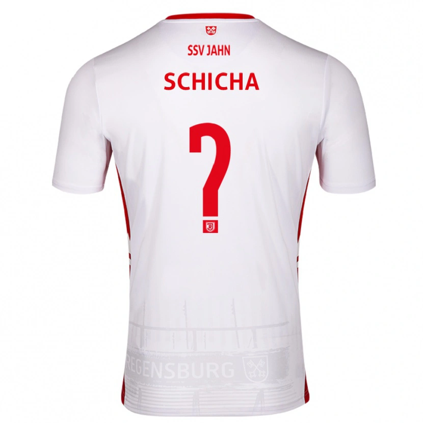 Danxen Niño Camiseta Niklas Schicha #0 Blanco Rojo 1ª Equipación 2025/26 La Camisa México