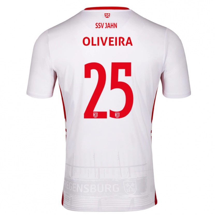 Danxen Niño Camiseta Nicolas Oliveira #25 Blanco Rojo 1ª Equipación 2025/26 La Camisa México