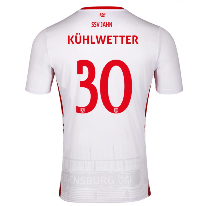Danxen Niño Camiseta Christian Kühlwetter #30 Blanco Rojo 1ª Equipación 2025/26 La Camisa México