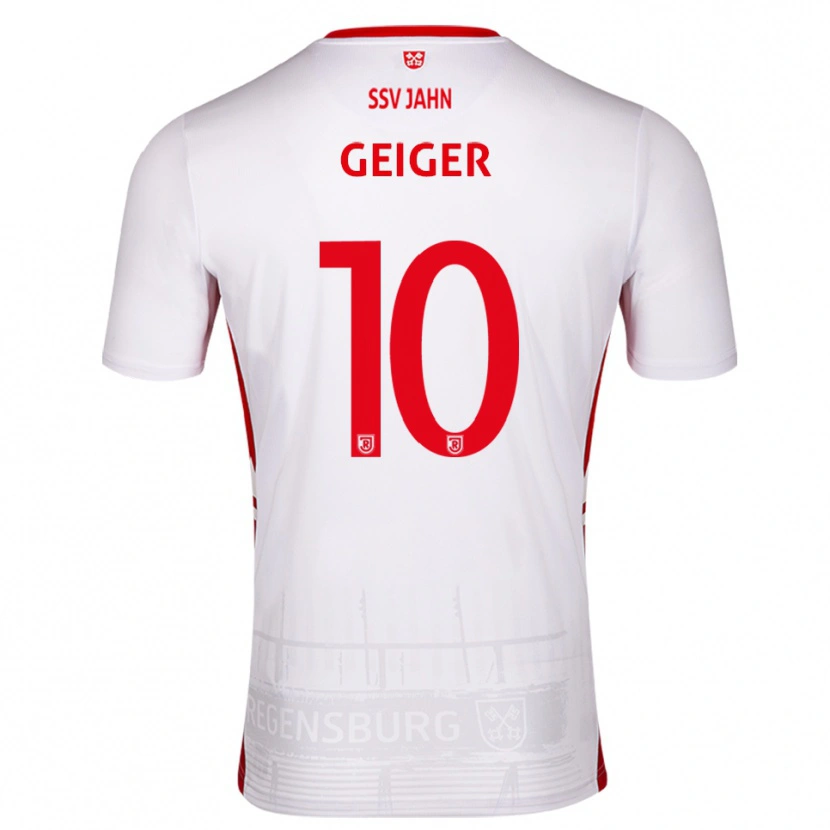 Danxen Niño Camiseta Maximilian Geiger #10 Blanco Rojo 1ª Equipación 2025/26 La Camisa México