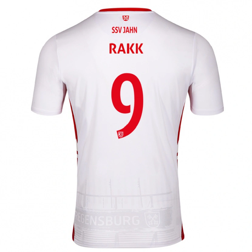 Danxen Niño Camiseta Lars Rakk #9 Blanco Rojo 1ª Equipación 2025/26 La Camisa México
