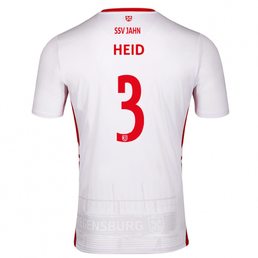 Danxen Niño Camiseta Henrik Heid #3 Blanco Rojo 1ª Equipación 2025/26 La Camisa México