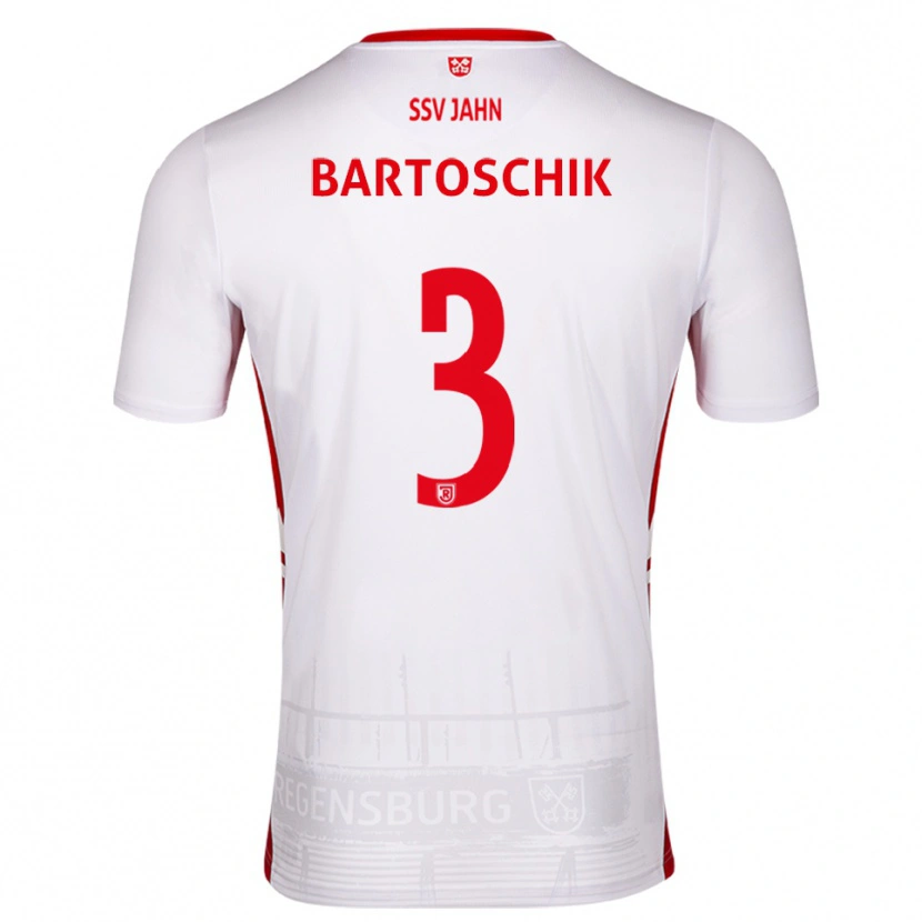 Danxen Niño Camiseta Felix Bartoschik #3 Blanco Rojo 1ª Equipación 2025/26 La Camisa México