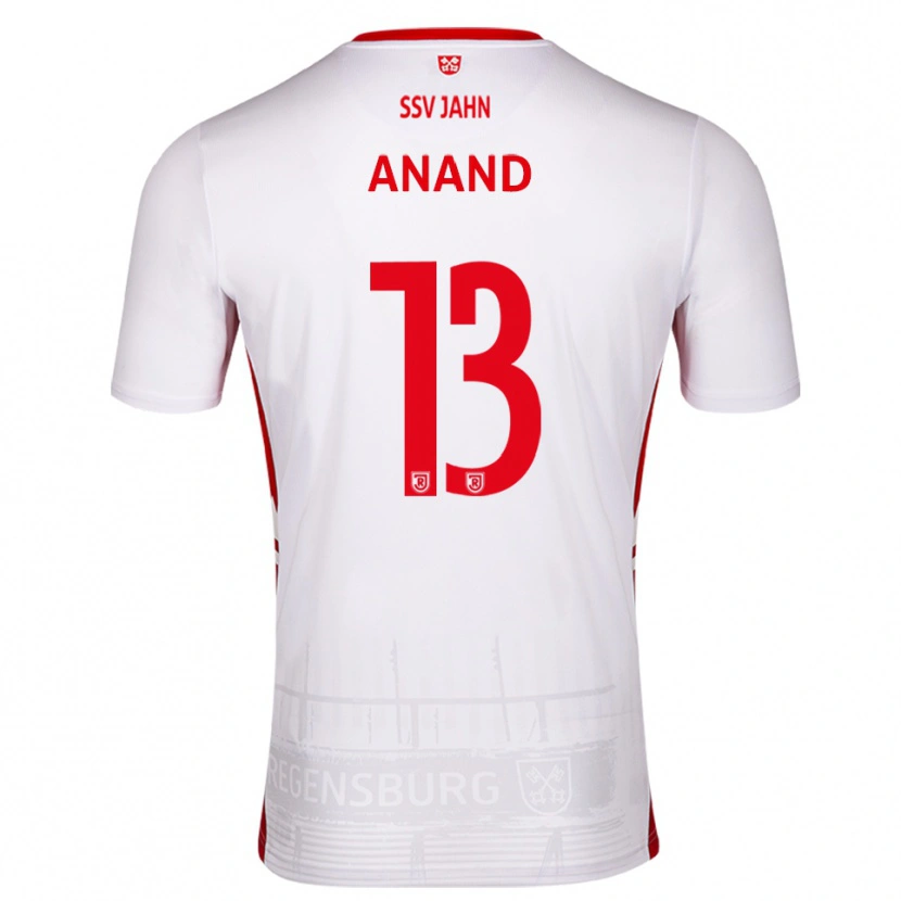 Danxen Niño Camiseta Nico Anand #13 Blanco Rojo 1ª Equipación 2025/26 La Camisa México