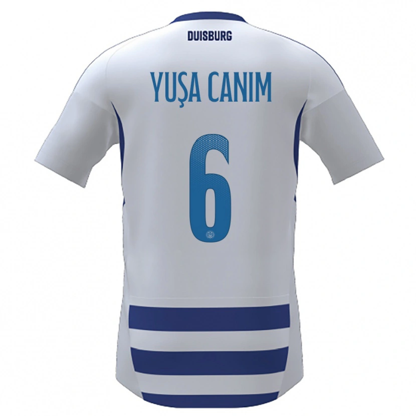 Danxen Niño Camiseta Salih Yuşa Canım #6 Blanco Azul 1ª Equipación 2025/26 La Camisa México