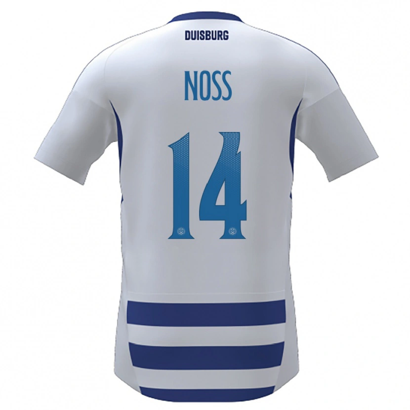 Danxen Niño Camiseta Conor Noß #14 Blanco Azul 1ª Equipación 2025/26 La Camisa México