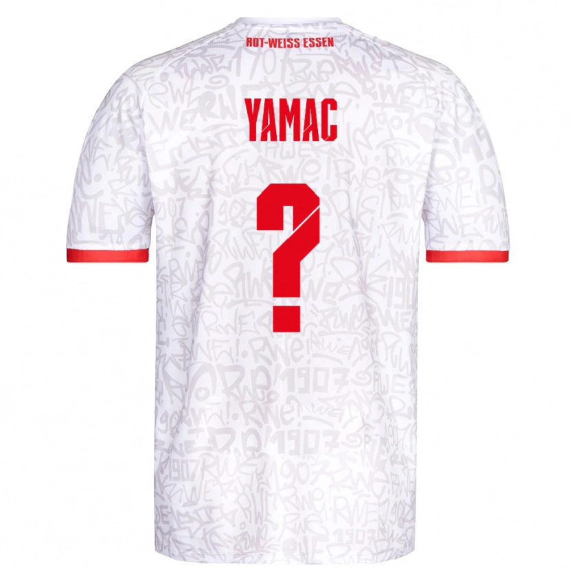 Danxen Niño Camiseta Ensar Yamac #0 Blanco Rojo 1ª Equipación 2025/26 La Camisa México