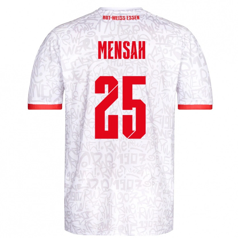 Danxen Niño Camiseta Franklin Opoku-Mensah #25 Blanco Rojo 1ª Equipación 2025/26 La Camisa México