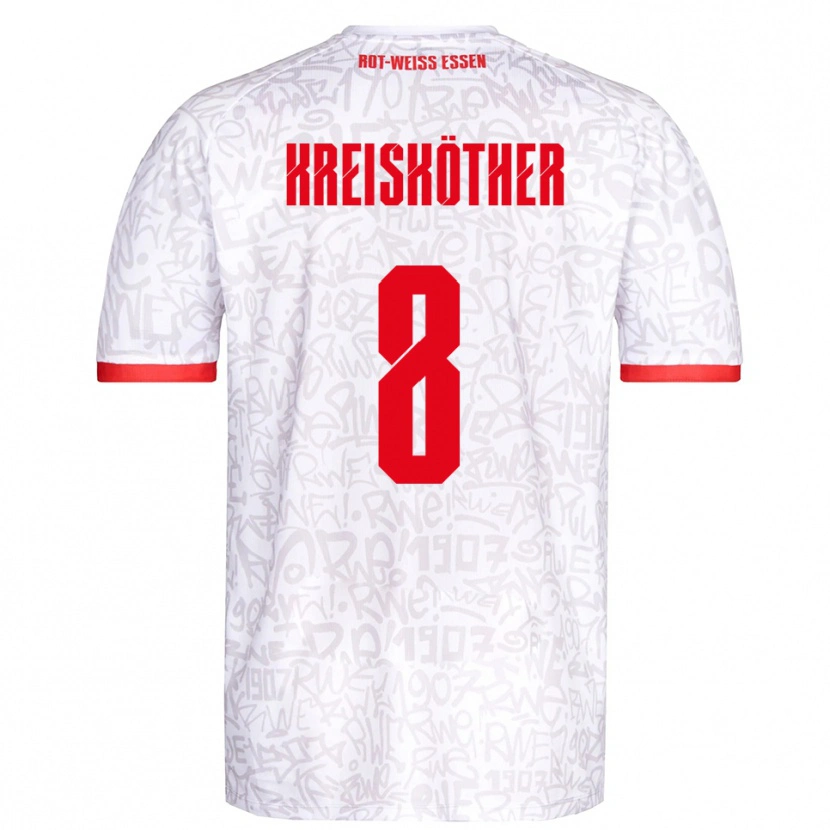 Danxen Niño Camiseta Luiz-Simon Kreisköther #8 Blanco Rojo 1ª Equipación 2025/26 La Camisa México