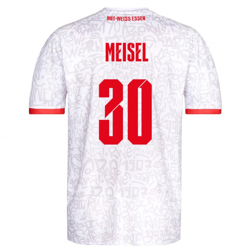 Danxen Niño Camiseta Kelsey Owusu #30 Blanco Rojo 1ª Equipación 2025/26 La Camisa México