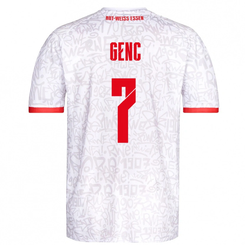 Danxen Niño Camiseta Mert Genc #7 Blanco Rojo 1ª Equipación 2025/26 La Camisa México