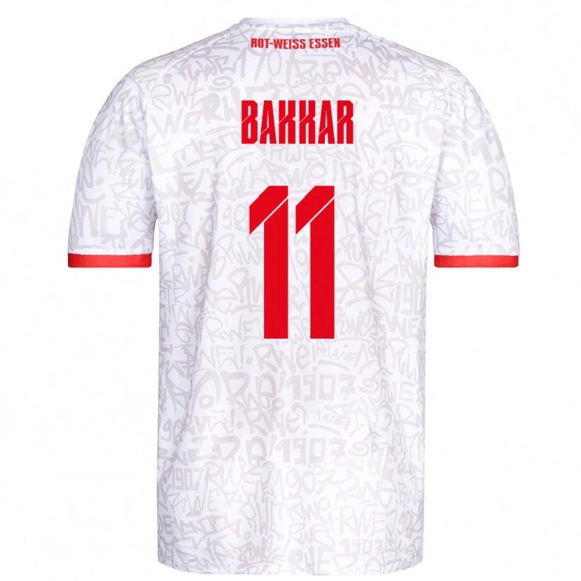 Danxen Niño Camiseta Baraa Bakkar #11 Blanco Rojo 1ª Equipación 2025/26 La Camisa México