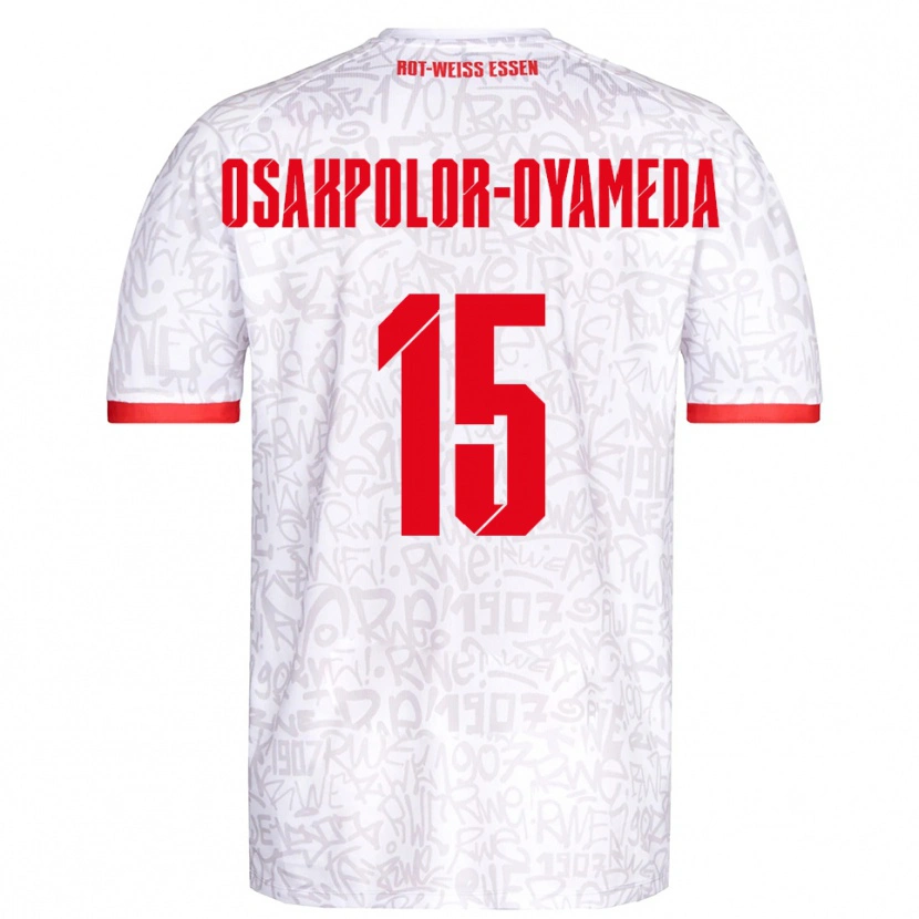 Danxen Niño Camiseta Joel Osakpolor-Oyameda #15 Blanco Rojo 1ª Equipación 2025/26 La Camisa México