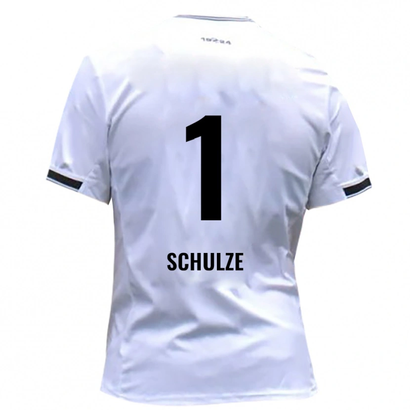 Danxen Niño Camiseta Philipp Schulze #1 Blanco Rojo 1ª Equipación 2025/26 La Camisa México