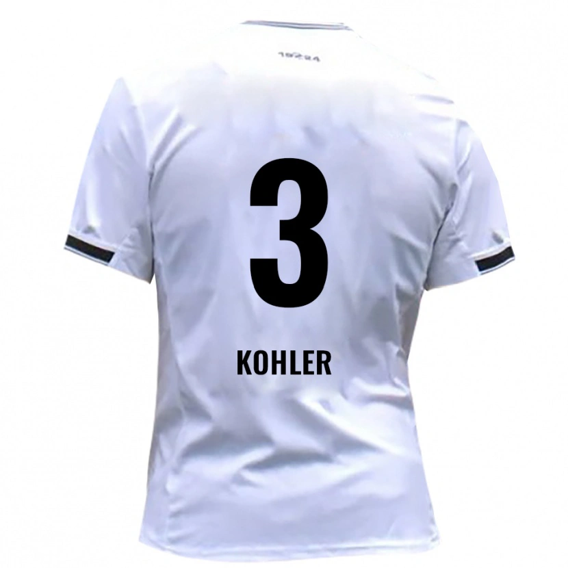 Danxen Niño Camiseta Ethan Kohler #3 Blanco Rojo 1ª Equipación 2025/26 La Camisa México