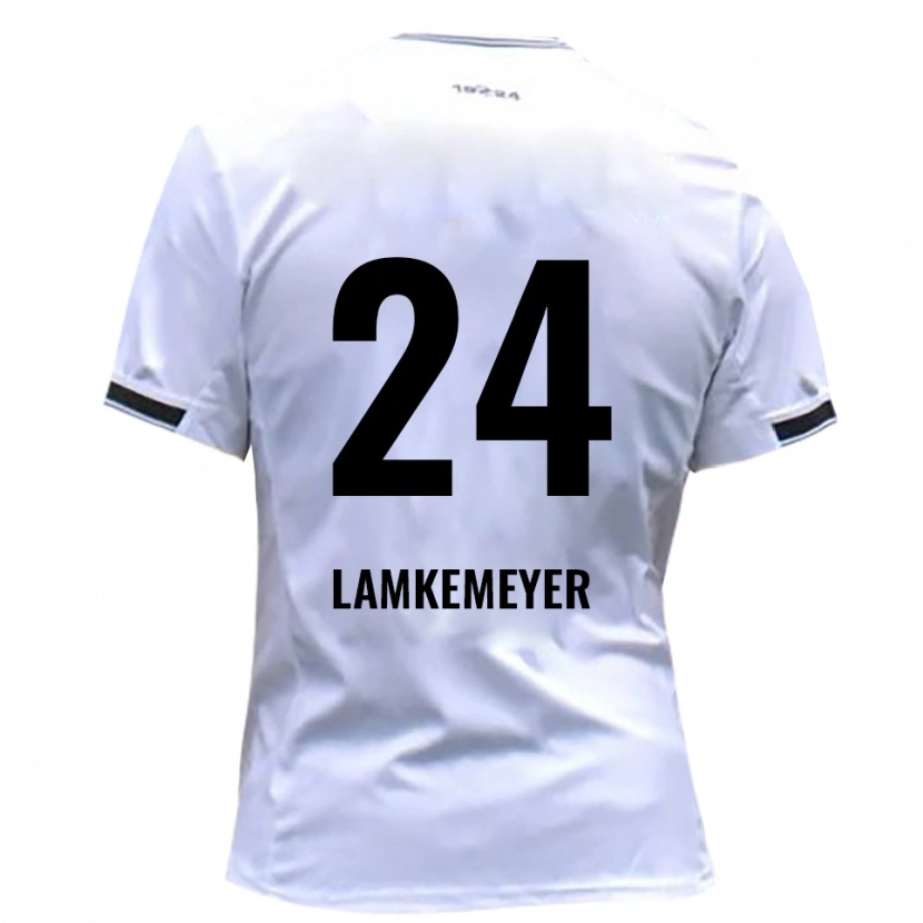 Danxen Niño Camiseta Moritz Lamkemeyer #24 Blanco Rojo 1ª Equipación 2025/26 La Camisa México
