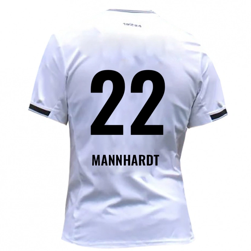 Danxen Niño Camiseta Marco Mannhardt #22 Blanco Rojo 1ª Equipación 2025/26 La Camisa México