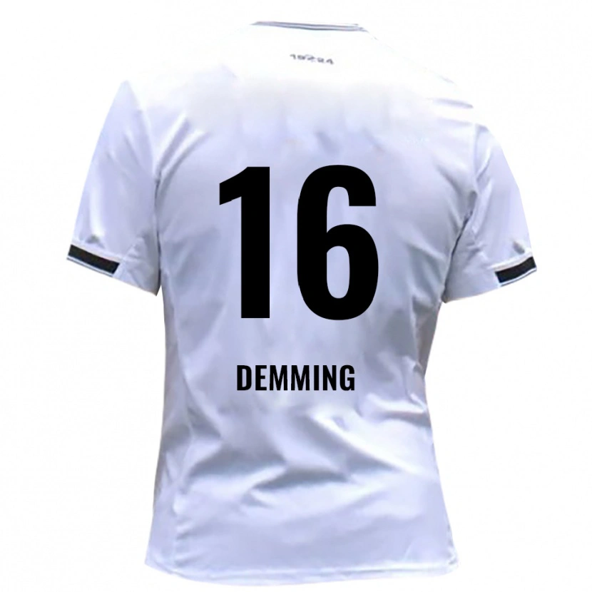 Danxen Niño Camiseta Lukas Demming #16 Blanco Rojo 1ª Equipación 2025/26 La Camisa México