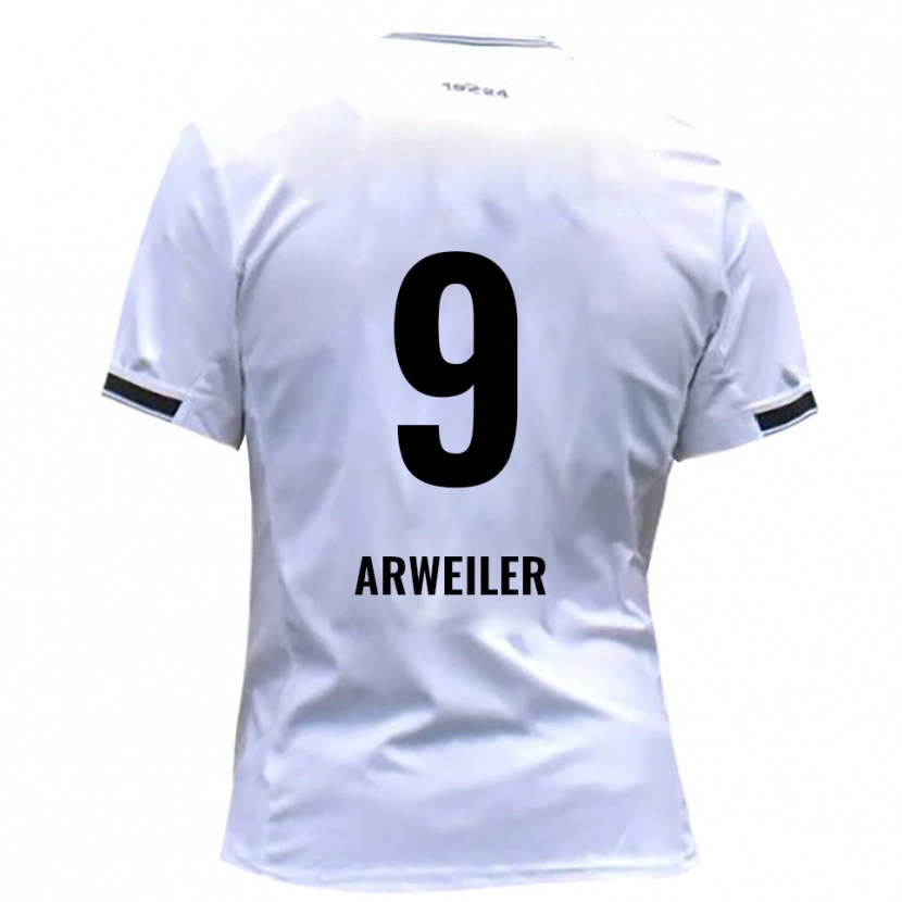 Danxen Niño Camiseta Jonas Arweiler #9 Blanco Rojo 1ª Equipación 2025/26 La Camisa México