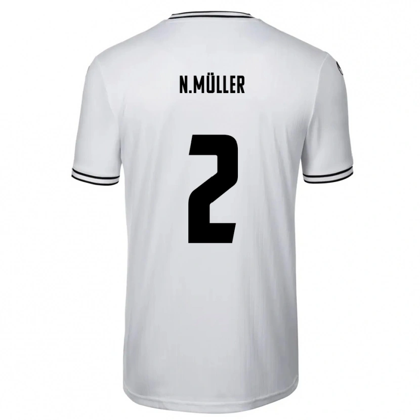 Danxen Niño Camiseta Nico Müller #2 Blanco Negro 1ª Equipación 2025/26 La Camisa México