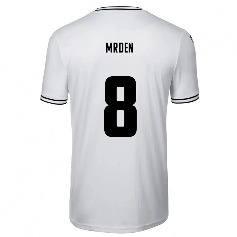 Danxen Niño Camiseta Mateo Mrden #8 Blanco Negro 1ª Equipación 2025/26 La Camisa México