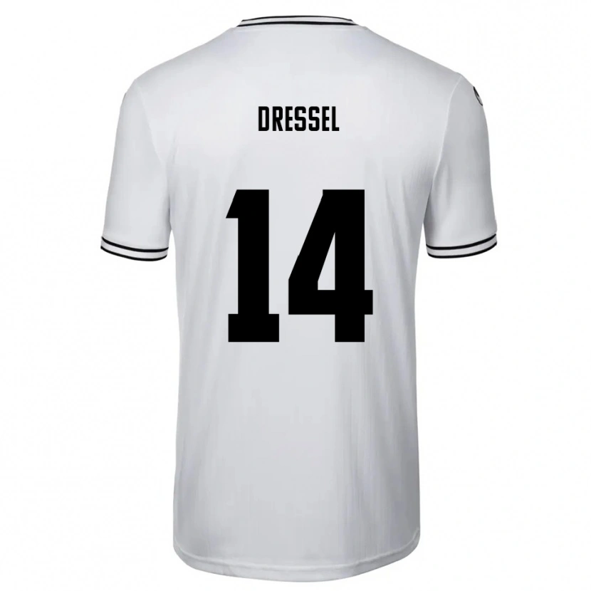Danxen Niño Camiseta Dennis Dressel #14 Blanco Negro 1ª Equipación 2025/26 La Camisa México