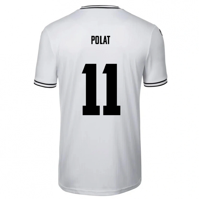 Danxen Niño Camiseta Yalcin Polat #11 Blanco Negro 1ª Equipación 2025/26 La Camisa México