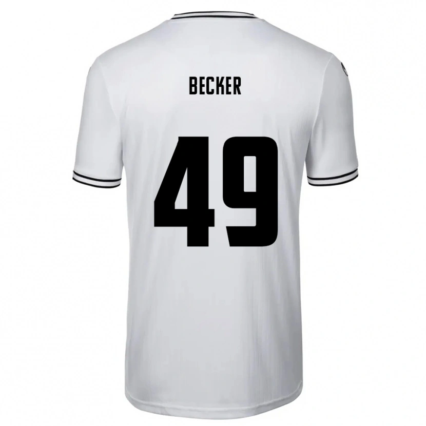 Danxen Niño Camiseta André Becker #49 Blanco Negro 1ª Equipación 2025/26 La Camisa México