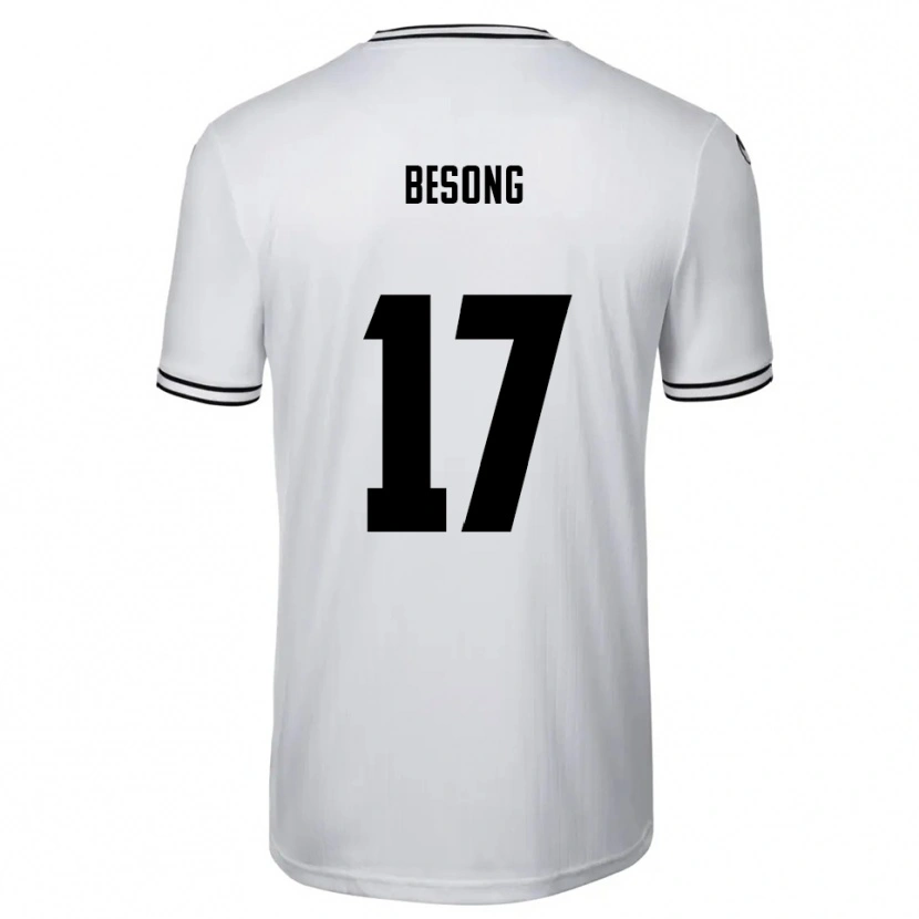 Danxen Niño Camiseta Paul-Philipp Besong #17 Blanco Negro 1ª Equipación 2025/26 La Camisa México