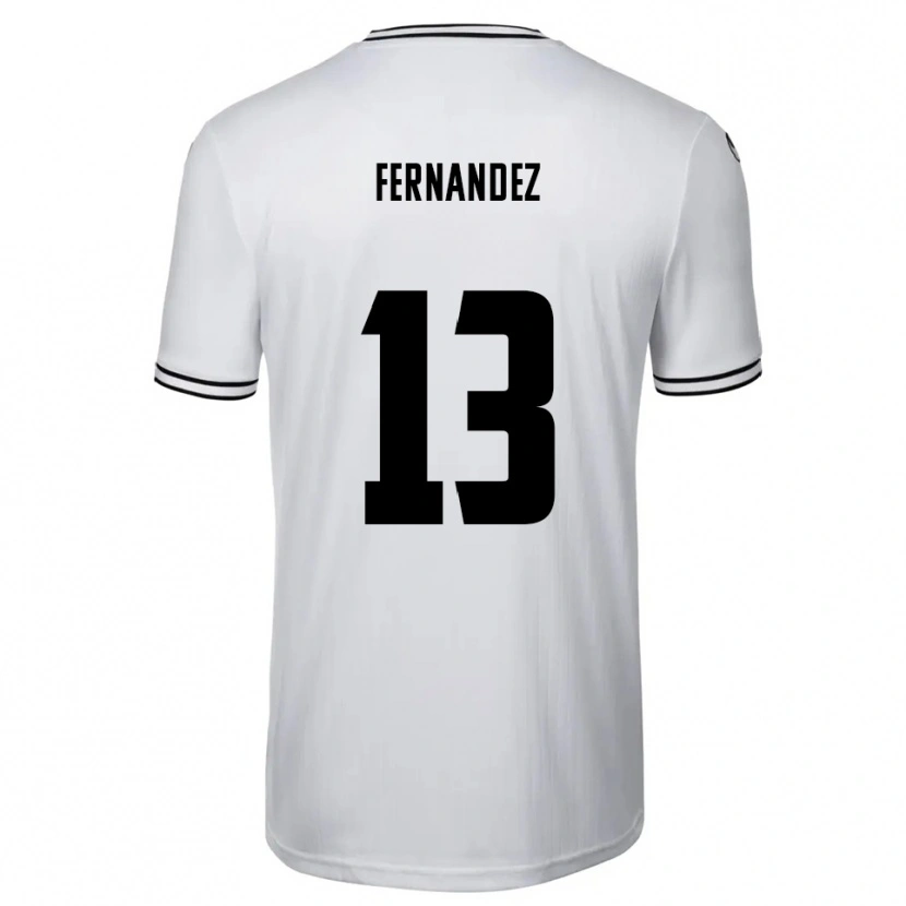 Danxen Niño Camiseta Luis Fernandez #13 Blanco Negro 1ª Equipación 2025/26 La Camisa México