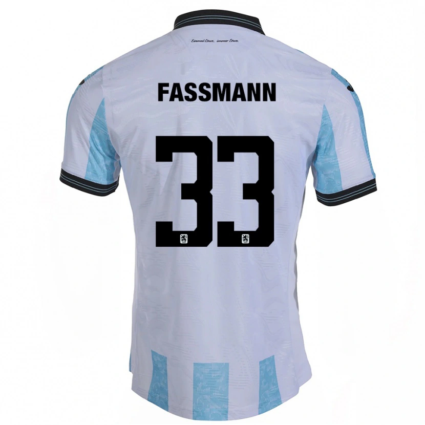 Danxen Niño Camiseta Lasse Faßmann #33 Blanco Azul Cielo 1ª Equipación 2025/26 La Camisa México