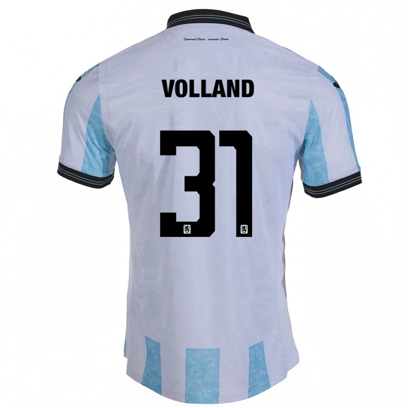 Danxen Niño Camiseta Kevin Volland #31 Blanco Azul Cielo 1ª Equipación 2025/26 La Camisa México